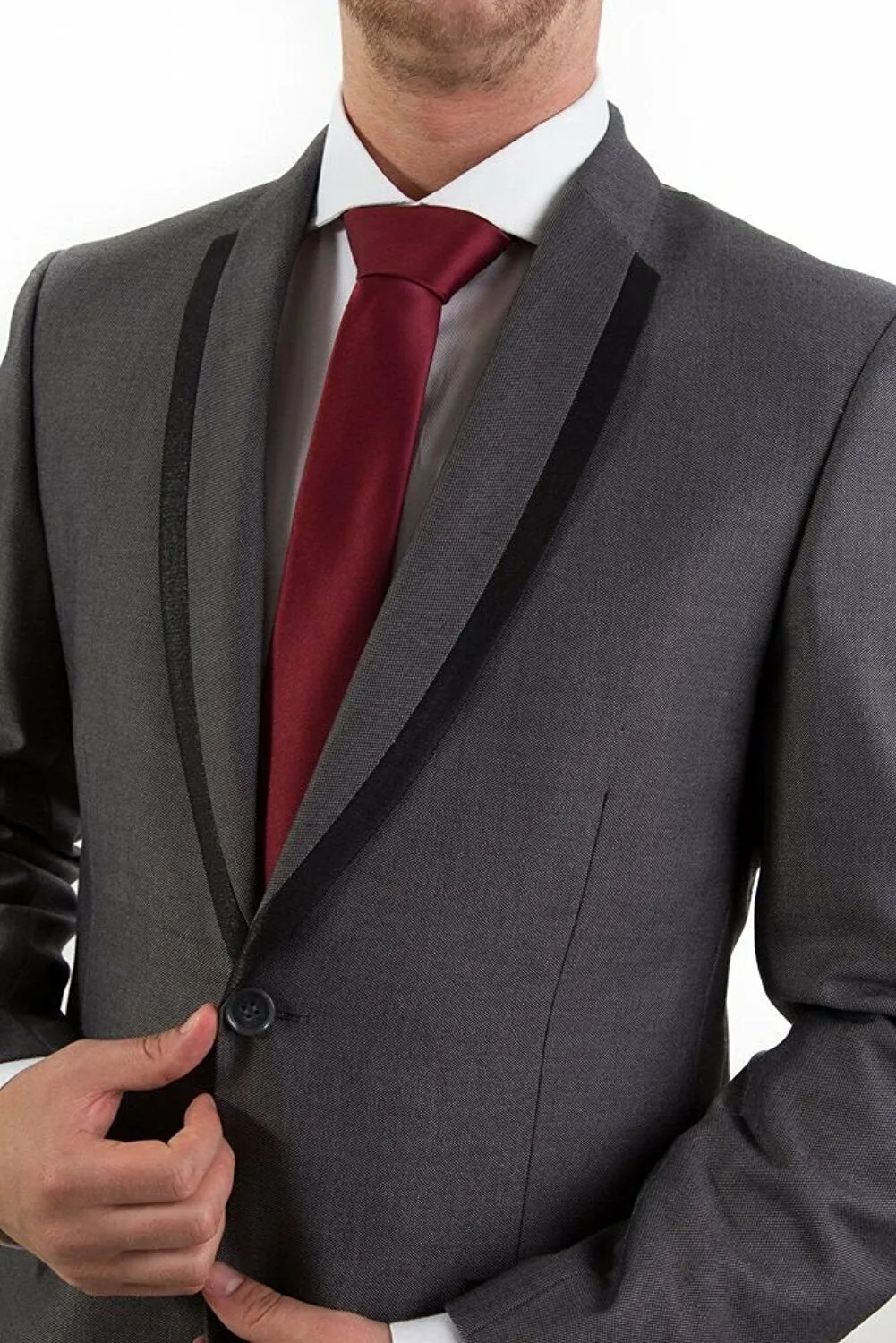 BH Mens Slim Fit Sateen Striped Lapel Formal Tuxedo Suit Set -  CLEARANCE - FINAL SALE