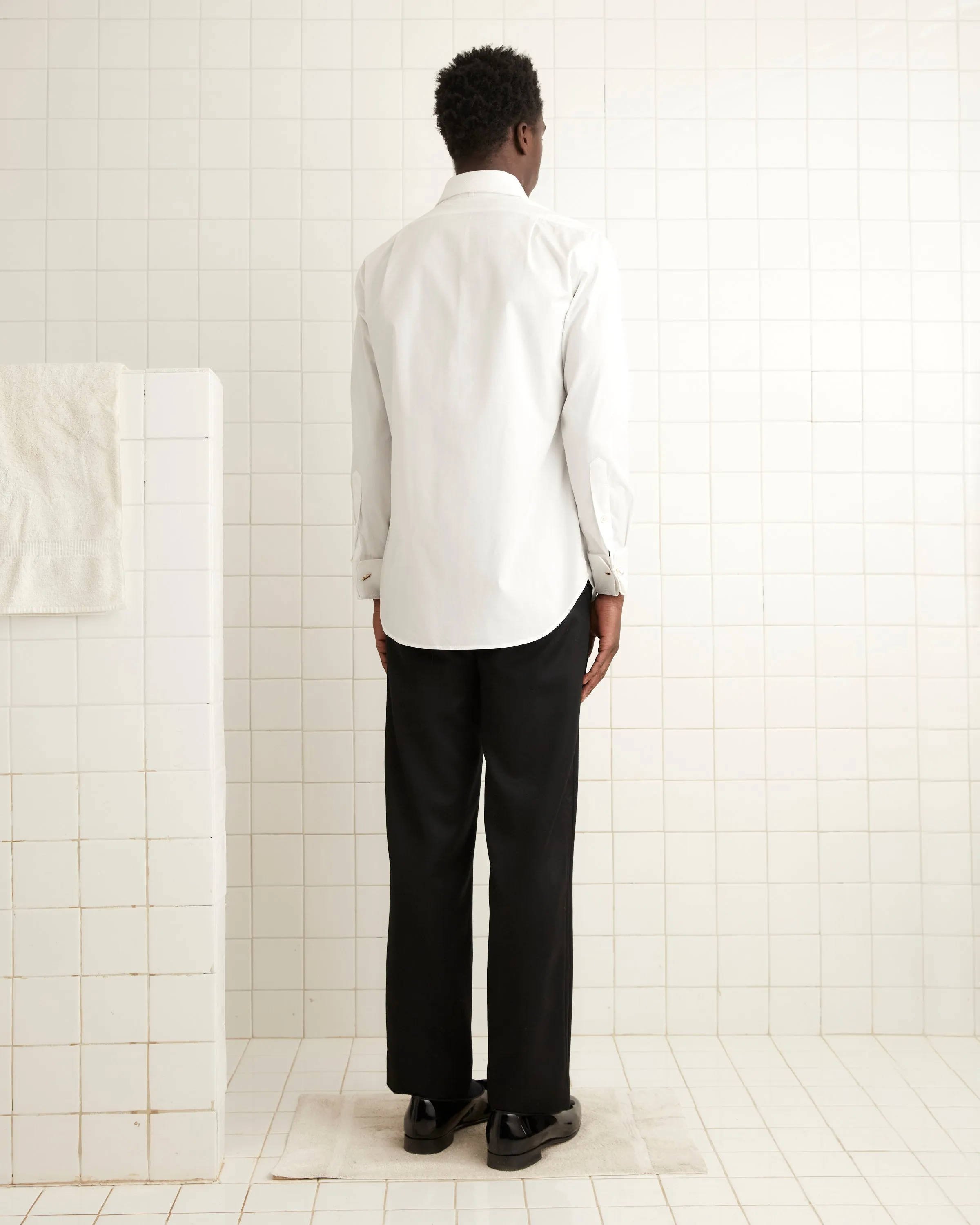 Bib Tuxedo Shirt - White