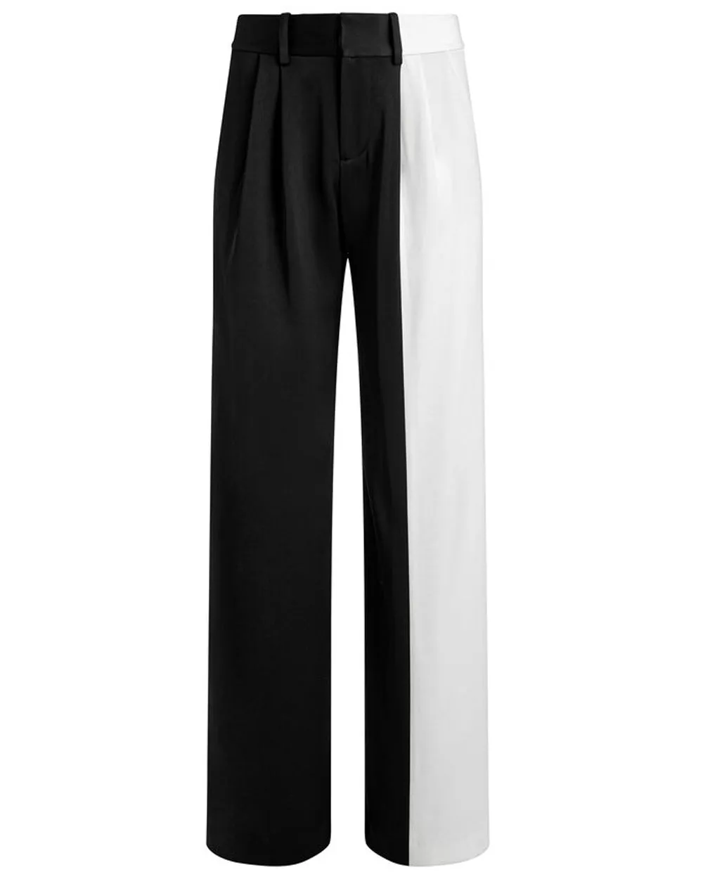 Black and Off White Colorblock High Rise Pompey Pant