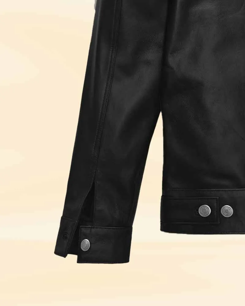 Black Leather Jacket Worn By Jeff Goldblum | Jeff Goldblum Leather Jacket