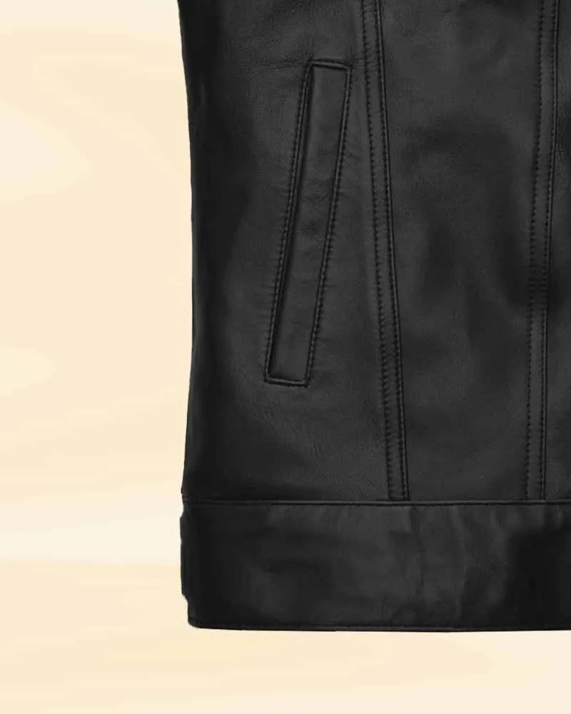 Black Leather Jacket Worn By Jeff Goldblum | Jeff Goldblum Leather Jacket