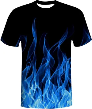 Black Rainbow Paint T-Shirts for Men Boys 3D Printed T-Shirts Short Sleeve Graphic Tees Shirt
