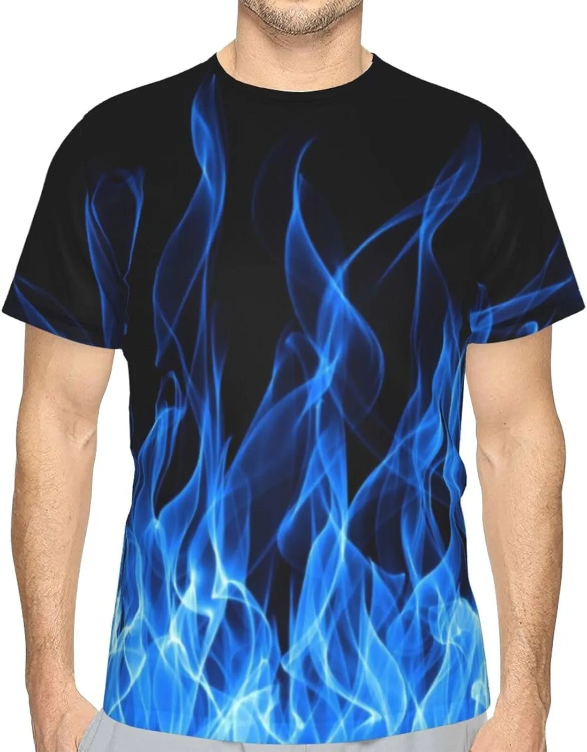 Black Rainbow Paint T-Shirts for Men Boys 3D Printed T-Shirts Short Sleeve Graphic Tees Shirt