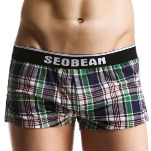 Blue Green Boxer with Elastic Waistband