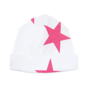 Bold Star Receiving Hat in Pink