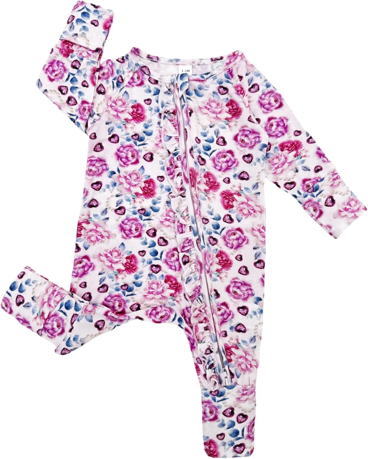 Bow Dream Baby Girl Clothing Footies Bamboo Rayon Baby Girl Clothes Baby Romper Jumpsuit Newborn-24 Months