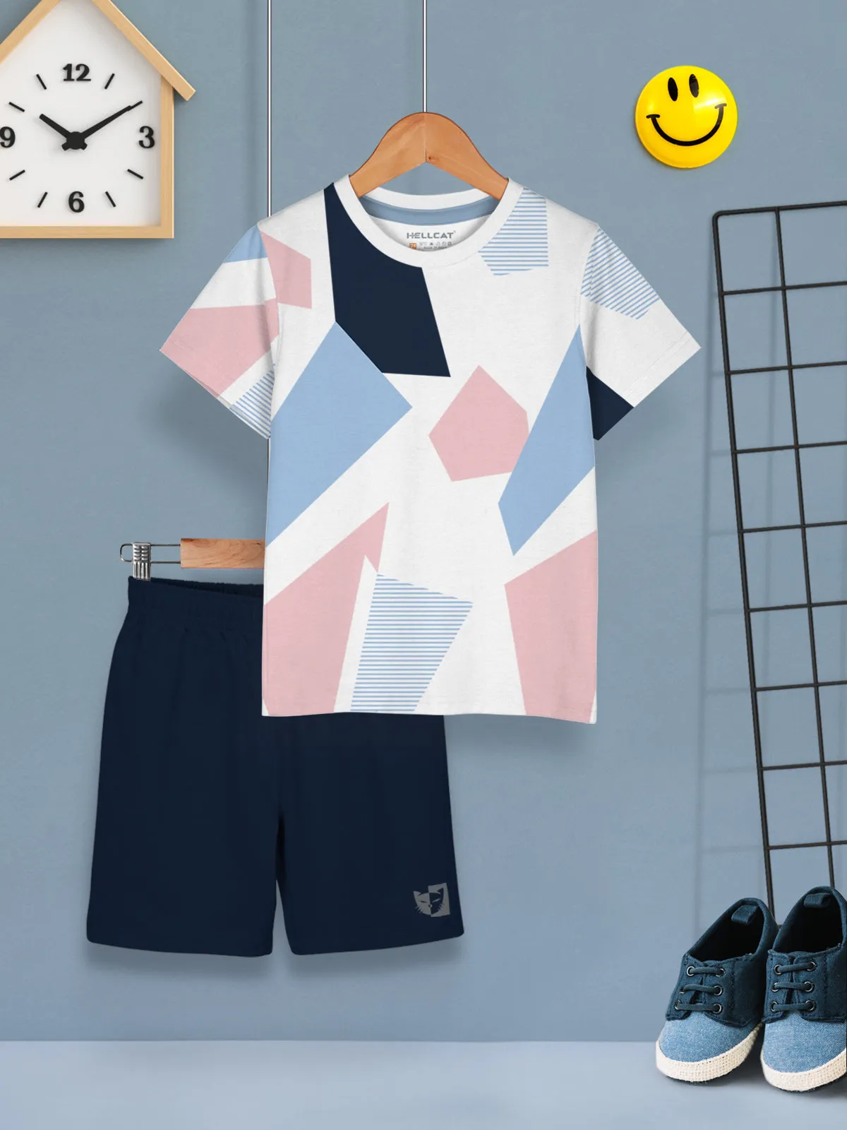 Boys Dress Clothing Set Combo with Tshirts & Shorts - Pack 3