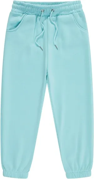 Boys Girls Fleece Sweatpants Solid Color Pants Kids Athletic Elastic Waist Leggings Leisure Outdoor