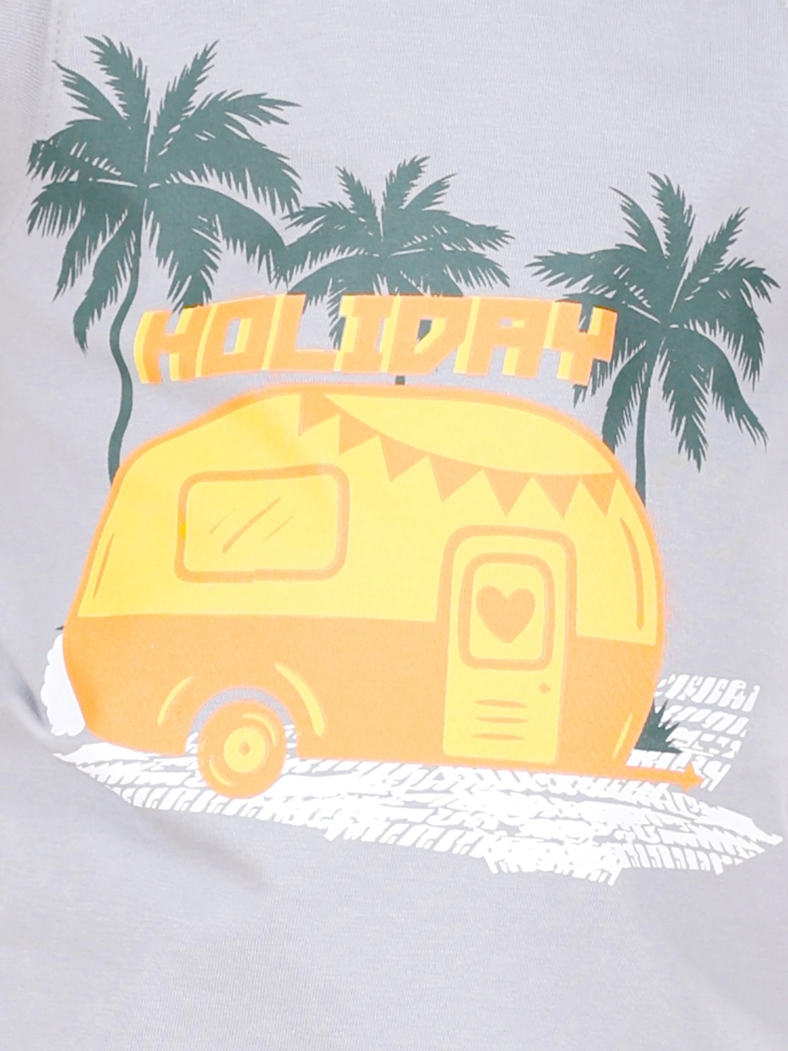 Boys Sleeveless " HOLIDAY " Printed Tee