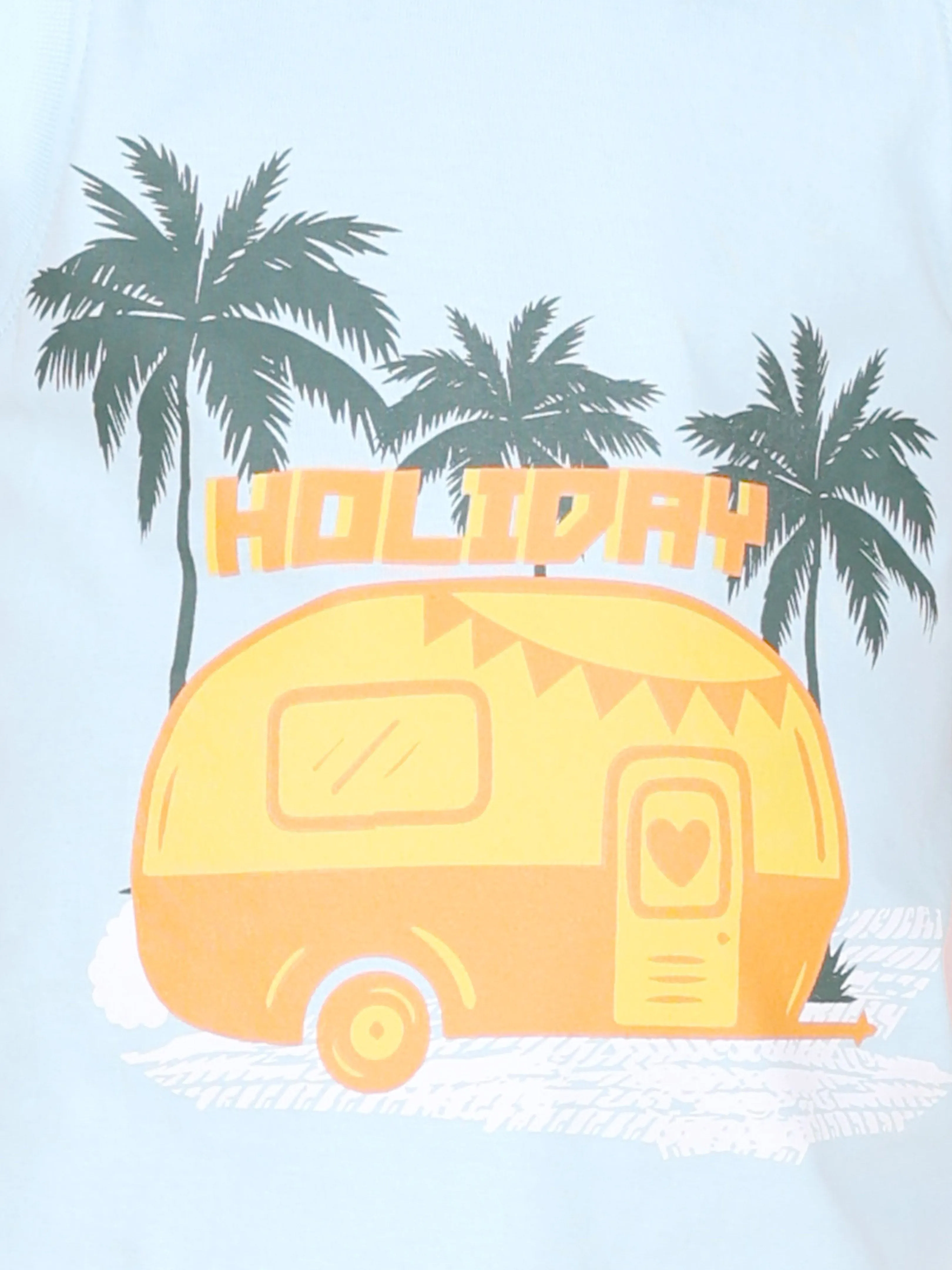 Boys Sleeveless " HOLIDAY " Printed Tee