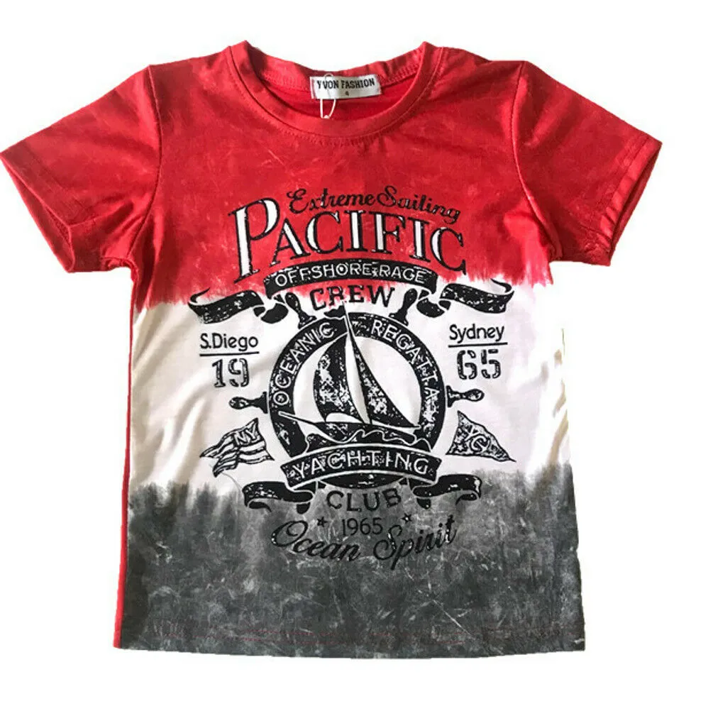 Boys Urban Style NYC Brooklyn Streetwear Short Sleeve Graphic T-Shirts
