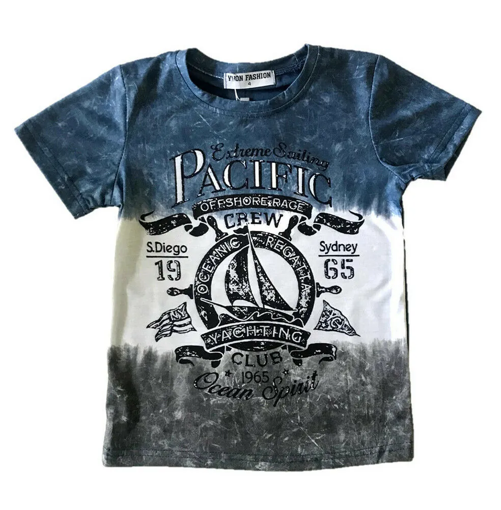 Boys Urban Style NYC Brooklyn Streetwear Short Sleeve Graphic T-Shirts