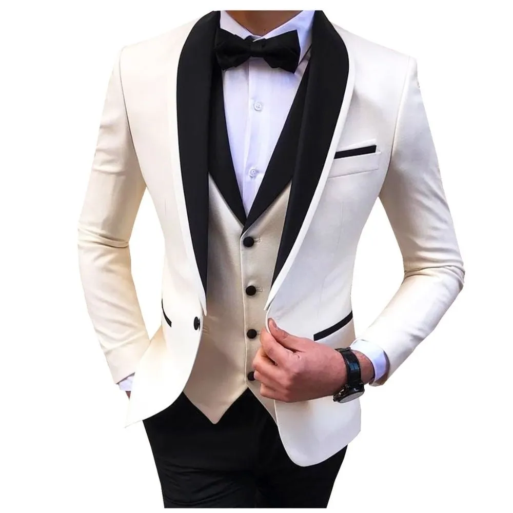 BRADLEY VIP SUITS Men's Fashion Formal 3 Piece Tuxedo (Jacket   Pants   Vest) Red Suit Set