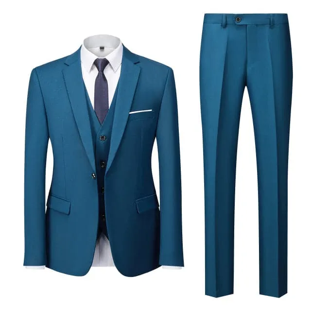 BRADLEY VIP SUITS Men's Fashion Formal Business & Special Events Wear 3 Piece Suit for Business Meetings Job Interviews Church Services Suits (Jacket   Pants   Vest) Deep Green Suit Set