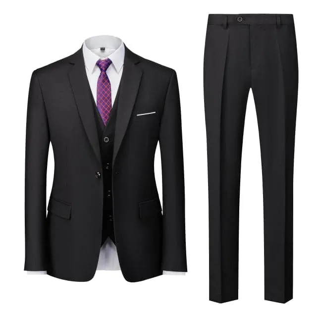 BRADLEY VIP SUITS Men's Fashion Formal Business & Special Events Wear 3 Piece Suit for Business Meetings Job Interviews Church Services Suits (Jacket   Pants   Vest) Deep Green Suit Set