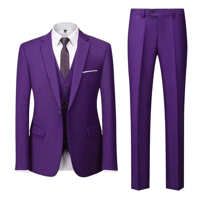 BRADLEY VIP SUITS Men's Fashion Formal Business & Special Events Wear 3 Piece Suit for Business Meetings Job Interviews Church Services Suits (Jacket   Pants   Vest) Deep Green Suit Set
