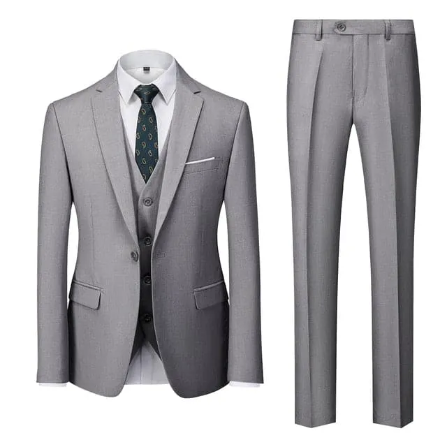 BRADLEY VIP SUITS Men's Fashion Formal Business & Special Events Wear 3 Piece Suit for Business Meetings Job Interviews Church Services Suits (Jacket   Pants   Vest) Deep Green Suit Set