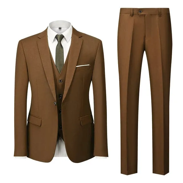 BRADLEY VIP SUITS Men's Fashion Formal Business & Special Events Wear 3 Piece Suit for Business Meetings Job Interviews Church Services Suits (Jacket   Pants   Vest) Deep Green Suit Set