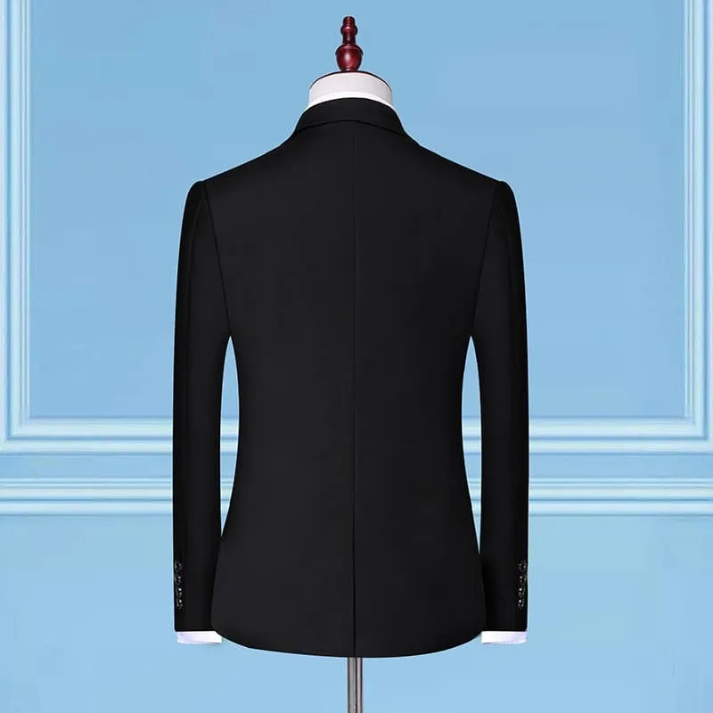BRADLEY VIP SUITS Men's Fashion Formal Business & Special Events Wear 3 Piece Suit for Business Meetings Job Interviews Church Services Suits (Jacket   Pants   Vest) Navy Blue Suit Set