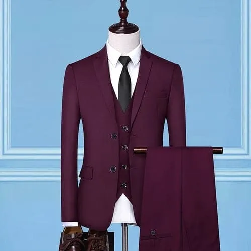 BRADLEY VIP SUITS Men's Fashion Formal Business & Special Events Wear 3 Piece Suit for Business Meetings Job Interviews Church Services Suits (Jacket   Pants   Vest) Navy Blue Suit Set