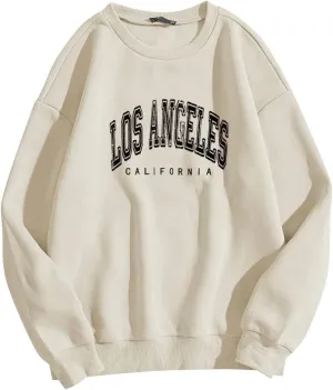 California Sweatshirts for Women Crewneck Letter Graphic Vacation Shirt Long Sleeve Sweatshirts