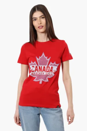 Canada Weather Gear Maple Leaf Print Tee - Red