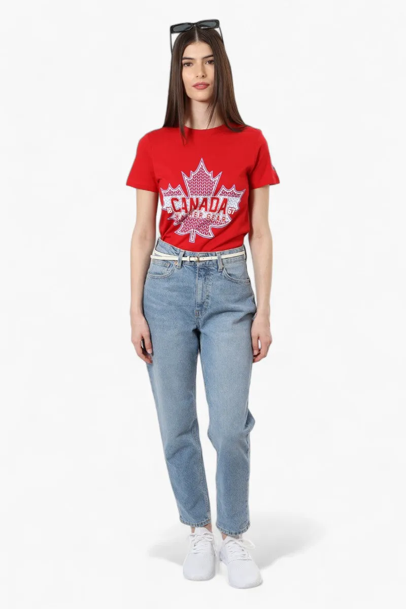 Canada Weather Gear Maple Leaf Print Tee - Red