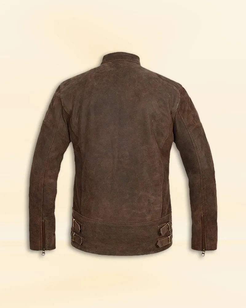 Captain America Brown Distressed Leather Jacket Worn By Steve Rogers | Steve Rogers Captain America Brown Distressed Leather Jacket