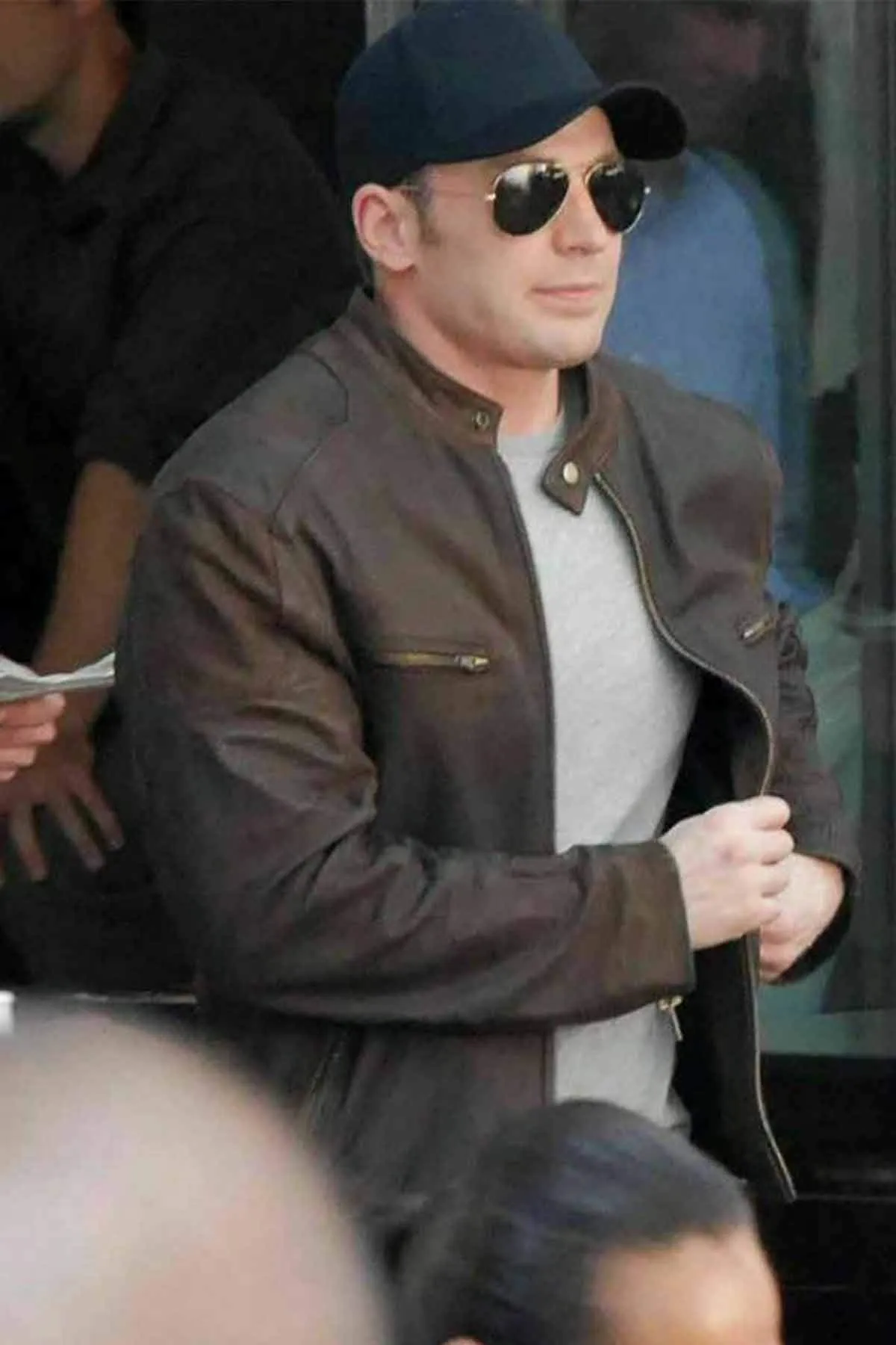 Captain America Brown Distressed Leather Jacket Worn By Steve Rogers | Steve Rogers Captain America Brown Distressed Leather Jacket