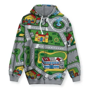 Car Carpet City Men's Zip-Up Hoodie