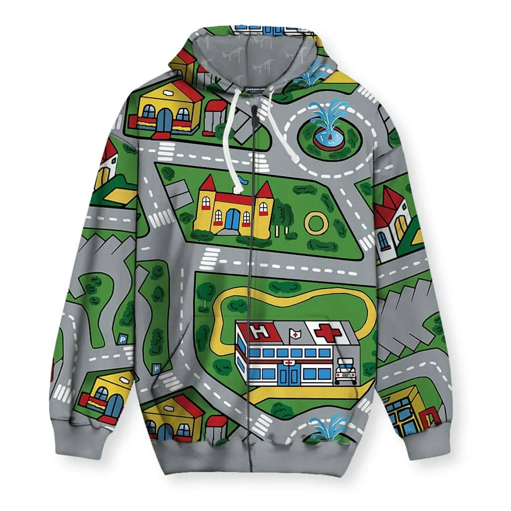 Car Carpet City Men's Zip-Up Hoodie