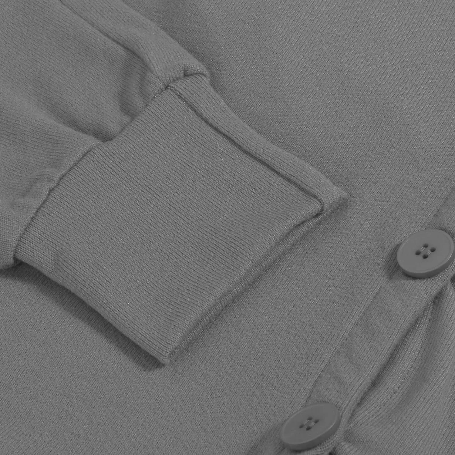 Cardigan Sweater for Women Cropped Knit Cardigans Open Front V-Neck Crochet Solid Sweaters Long Sleeve Button Up Tops