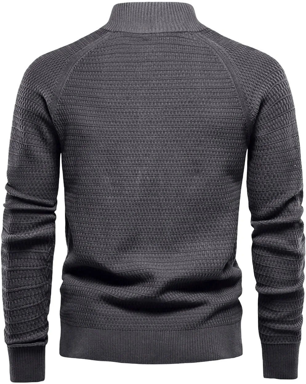 Cardigan Sweaters for Men Button Down Open Front Cardigan Stand Collar Sweater Vintage Cable Knit Sweater