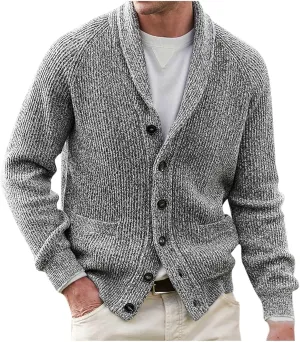 Cardigan Sweaters for Men,Button up Sweater Long Sleeve Knit Open Front Cardigans Fashion Fall Winter Sweater