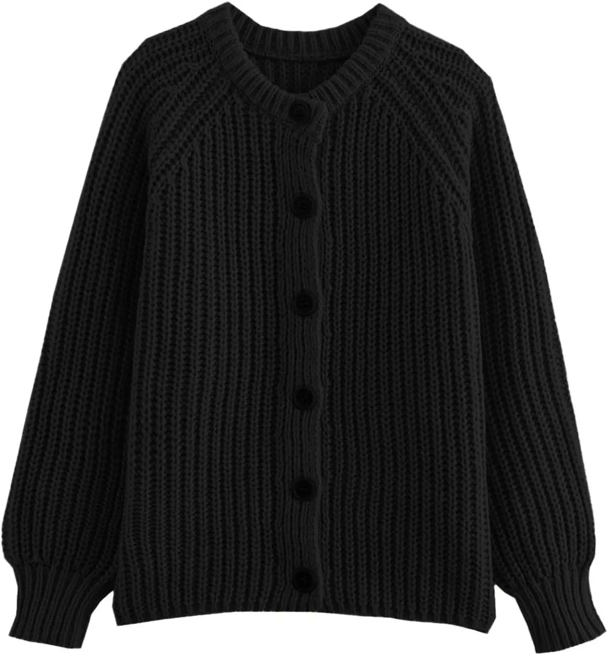 Cardigan Sweaters for Women Crew Neck Button Down Long Sleeve Crochet Knit Sweaters 2025 Fall Outfits