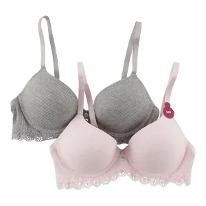 Carisma Women's Ribbed Bra, 2-Pack