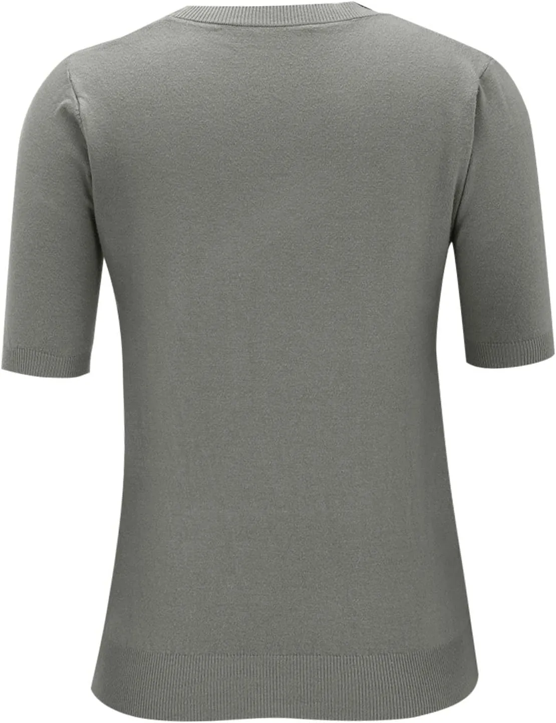 Cashmere Sweaters for Women 2025 Casual Crew Neck Short Sleeve Wool Sweater Lightweight Soft Knitted T-Shirt Tops