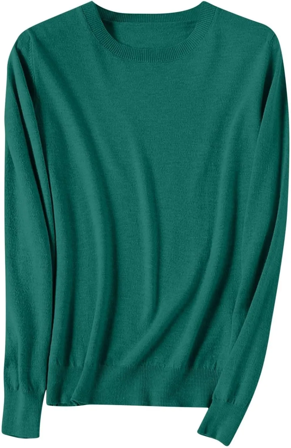 Cashmere Sweaters for Women Long Sleeve Crew Neck Cable Knit Sweater Lightweight Cozy Pullover Tops Fall Sweaters