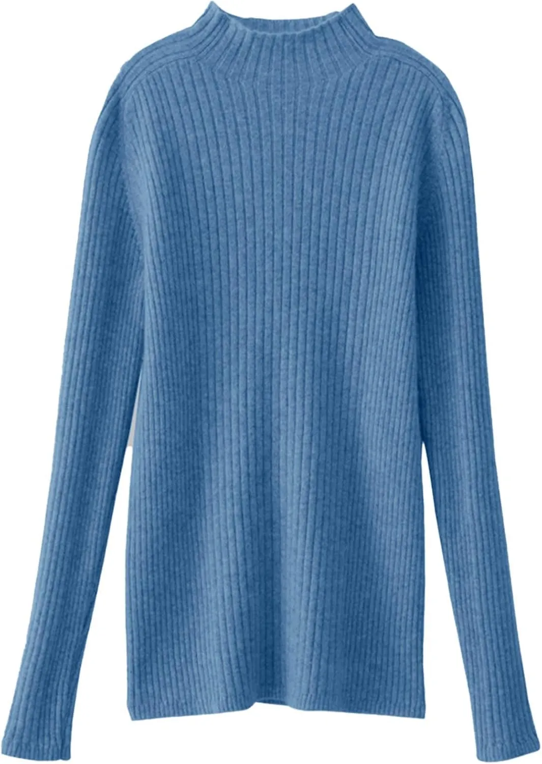 Cashmere Sweaters for Women Stretchy Warm Turtleneck Knitted Base Sweaters Casual Soft Long Sleeve Cashmere Sweaters