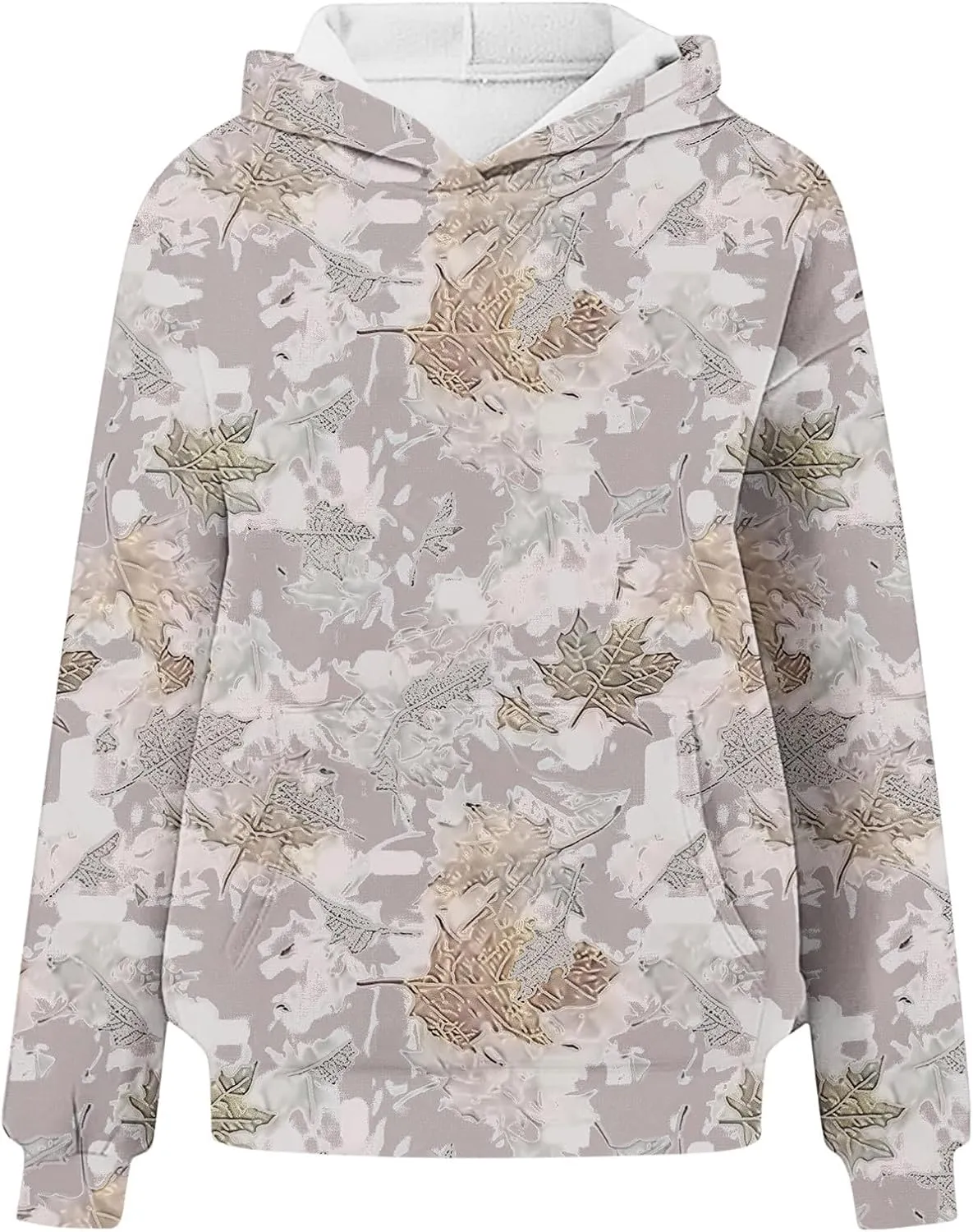 Ceboyel Womens Camo Oversized Hoodies Maple Leaf Hooded Sweatshirt Trendy Cute Hoodie Teen Girls Fashion Clothing 2024