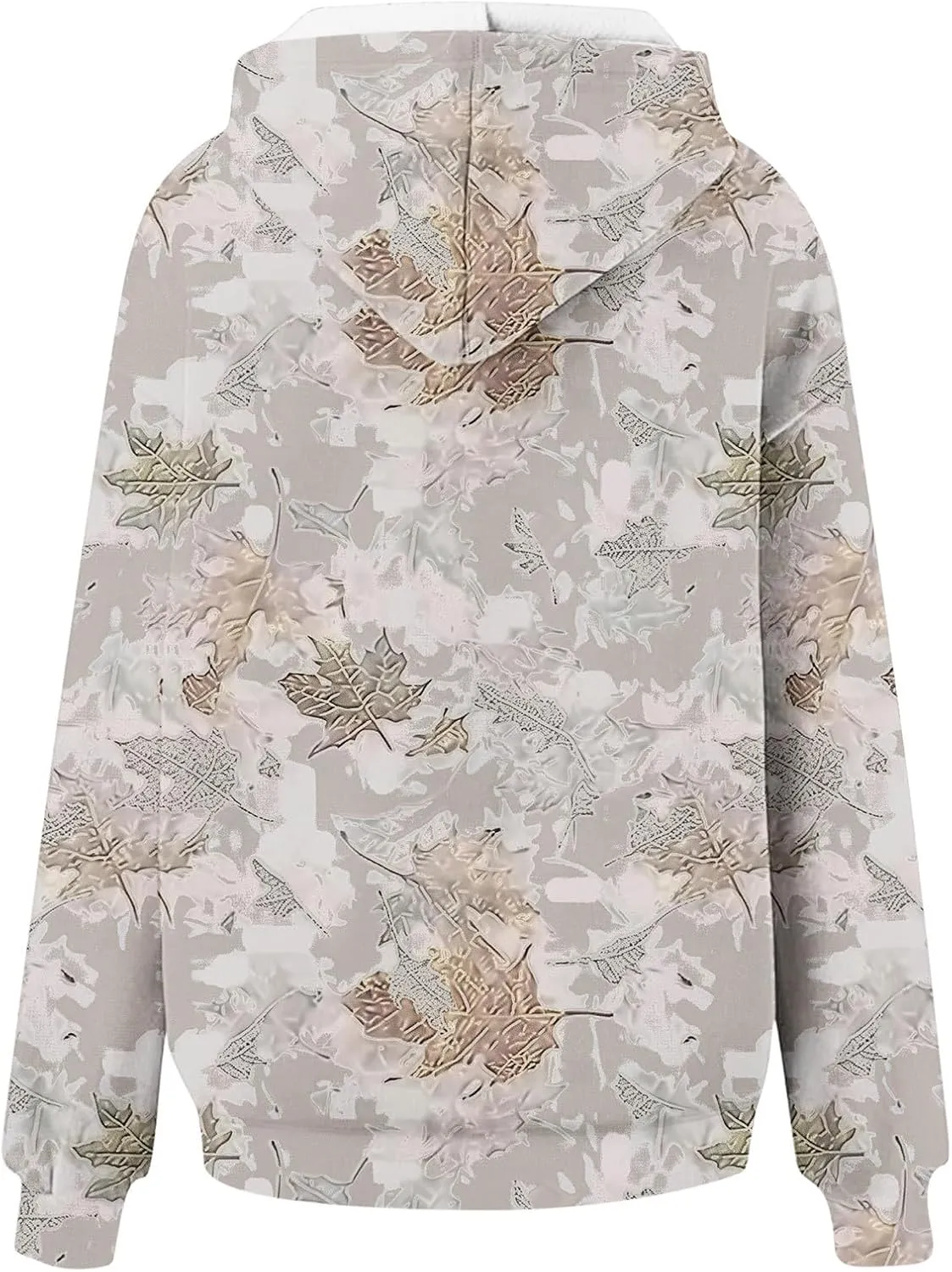 Ceboyel Womens Camo Oversized Hoodies Maple Leaf Hooded Sweatshirt Trendy Cute Hoodie Teen Girls Fashion Clothing 2024