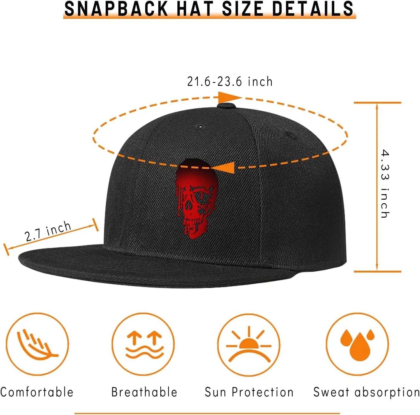 Chef Hat Flat Bill Hats for Men Funny Double Knives Kitchen Adjustable Baseball Cap Snapback Hat for Women