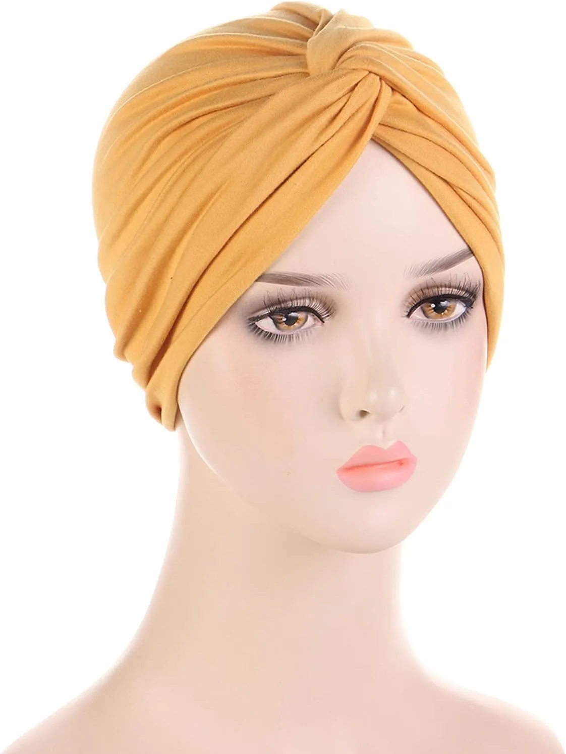 Chemo Sleep Turban Headwear Head Wrap Cap Pleated India Headwrap Soft Cancer Patient Hair Loss Beanie Cap