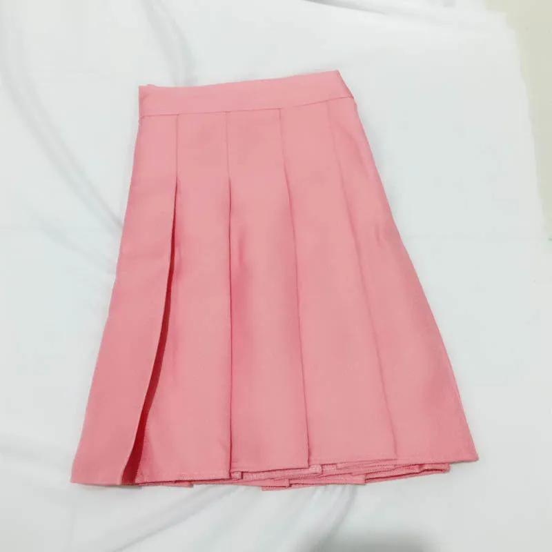 Chequered Skirt Women Summer Korean Black High Waist A-Line Student Pleated Skirt