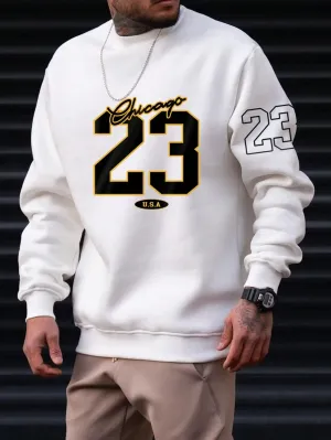 CHICAGO 23 Men's Streetwear Fleece Sweatshirts