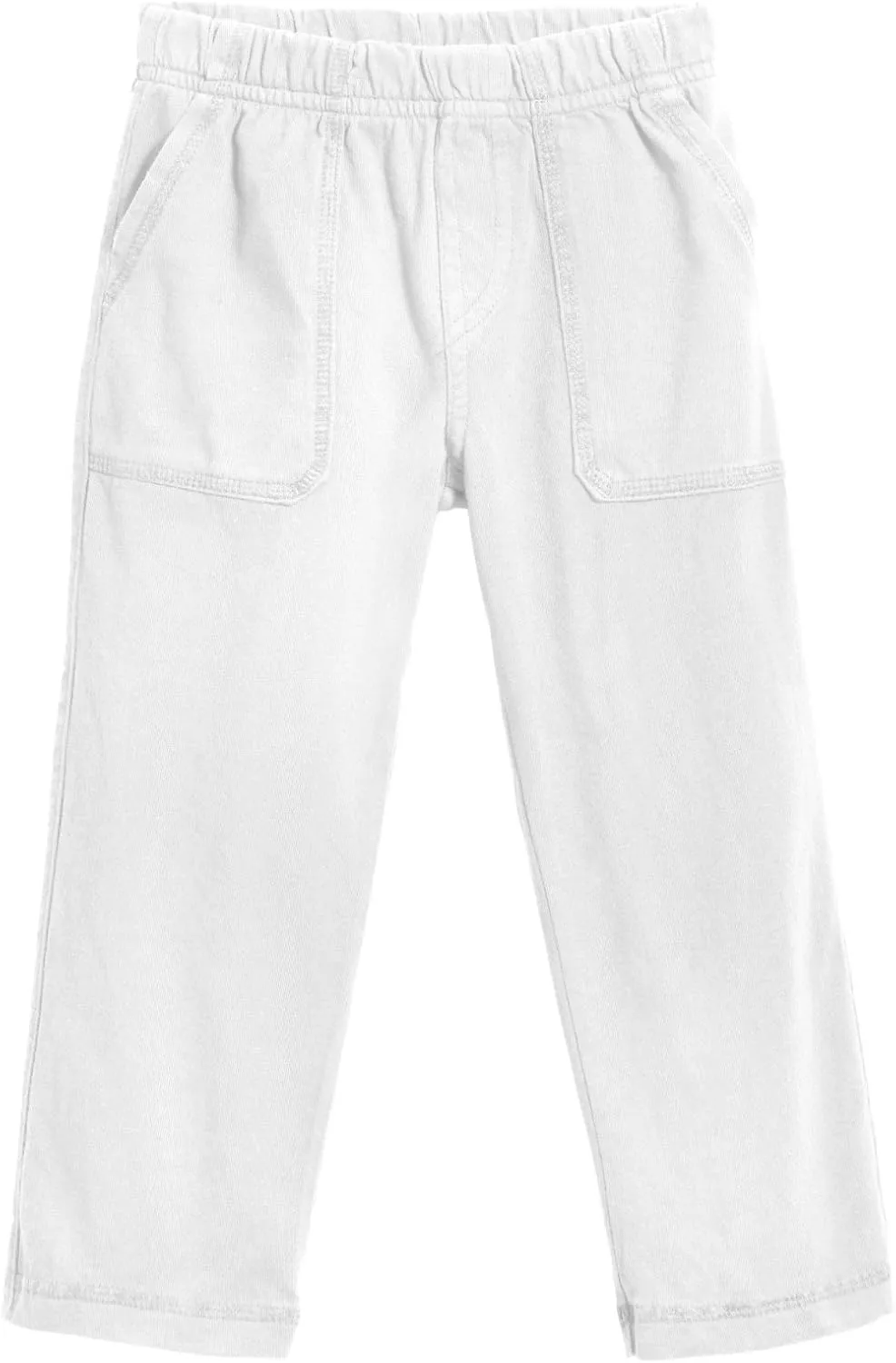 City Threads Little Boys' and Girls' Soft Jersey Tonal Stitch Pant Perfect for Sensitive Skin SPD Sensory Friendly Clothing - White 5