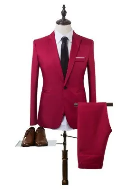 Classic Men's Formal Tuxedo Set – Elegant Suit for Special Occasions