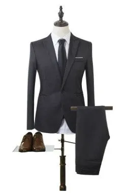 Classic Men's Formal Tuxedo Set – Elegant Suit for Special Occasions