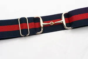 Combination - 1.5" Gold Snaffle Bit Elastic Belt
