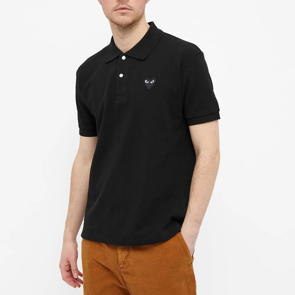 Comme des Garcons Play Black Heart Polo T-shirt